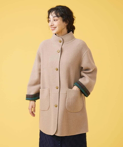 Jocomomola（ホコモモラ） ノーカラーコート 40 ベージュ レディース