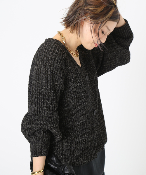 Deuxieme Classe カーディガン ブラック Deuxieme Classe 「Deuxieme Classe」 ニットカーディガン
