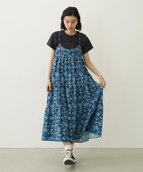 ミルクフェド MILKFED FLOWERPRINTDRESS ピンク インド綿 MILKFED. 2022 SPRING COLLECTION LOOK BOOK : MILKFED