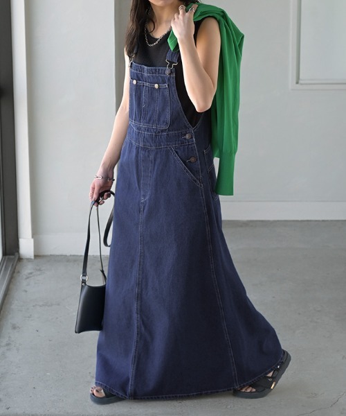 HUG.U（ハグユー） ジャンパースカート デニムサロペットスカート