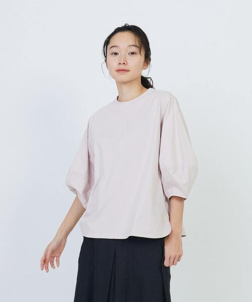tシャツ コットン天竺ボトルスリーブプルオーバー レディース