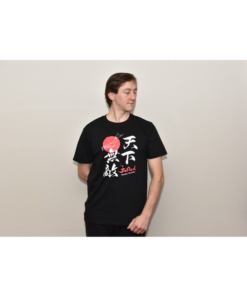 【JIN】プリントTシャツ（ALL ABOUT）Mサイズ JIN+（ジンプラス） tシャツ 和柄デザイン半袖Tシャツ 天下無敵