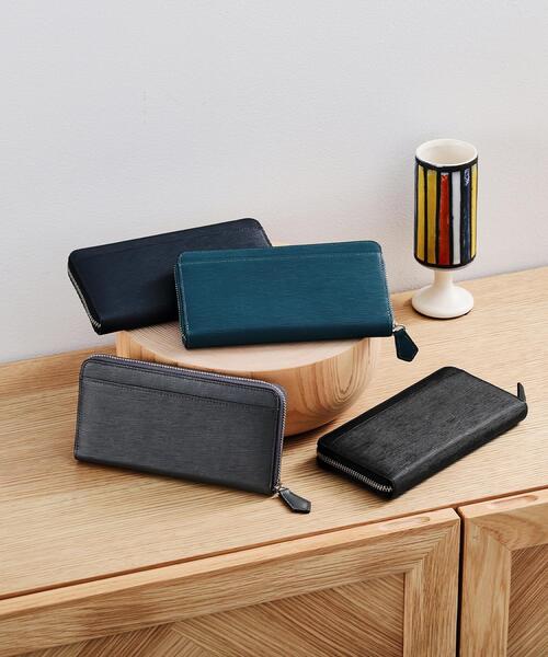 TAKEO KIKUCHI 財布 「NEW レザーリップルシリーズ」ロングウォレット