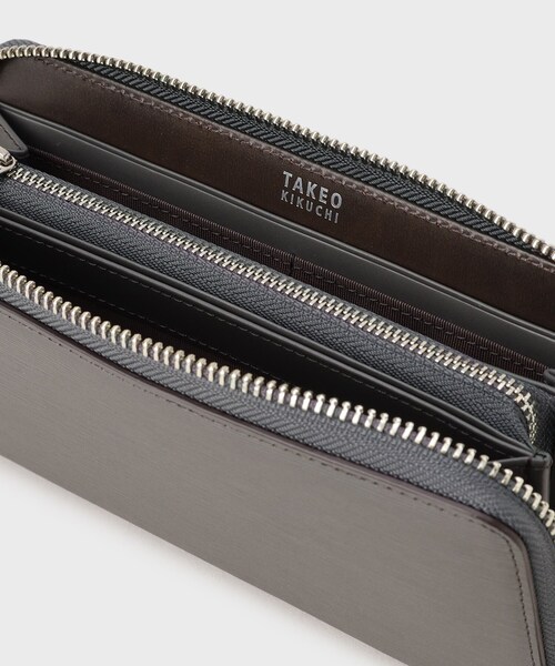 TAKEO KIKUCHI（タケオキクチ） 長財布 財布 「NEW レザーリップル