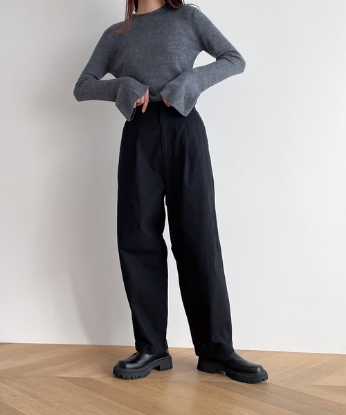 「CANAL JEAN」 長袖ニット ONE SIZE グレー レディース_画像4