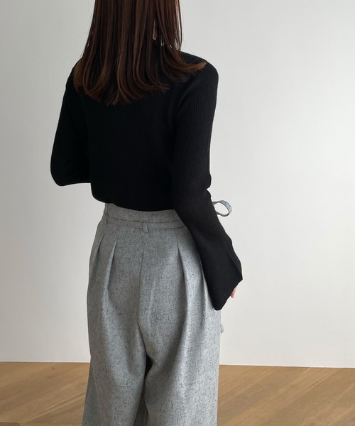 「CANAL JEAN」 長袖ニット ONE SIZE グレー レディース_画像6