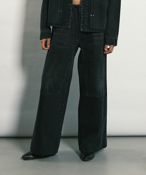 TANAKA WORK JEAN TROUSERS ブラック TANAKA ジーンズ WORK JEAN TROUSERS BLACK メンズ : ZOZOTOWN