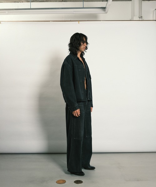 TANAKA（タナカ） ジーンズ WORK JEAN TROUSERS BLACK メンズ