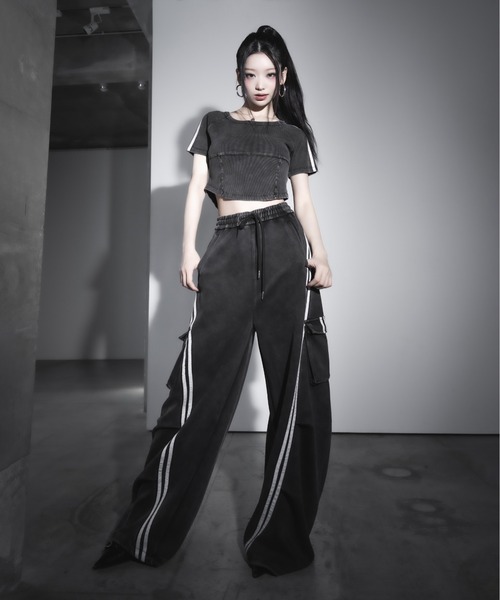 me+em select スウェットパンツ ジャージ 「 2color ／裾絞り