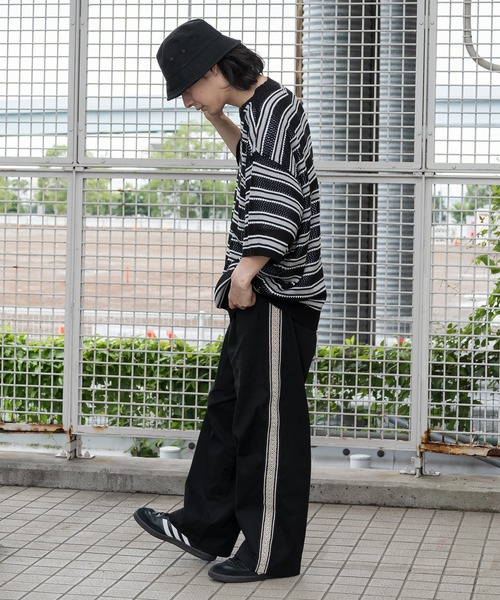 「kutir」 半袖ニット LARGE ライトグレー メンズ