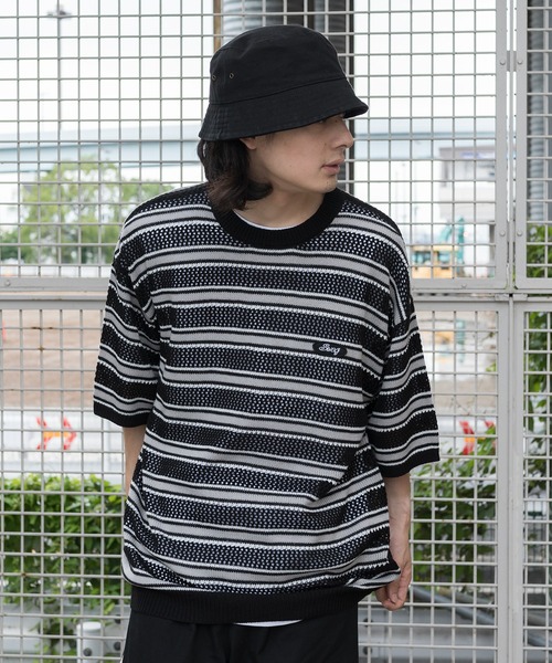 「kutir」 半袖ニット LARGE ライトグレー メンズ