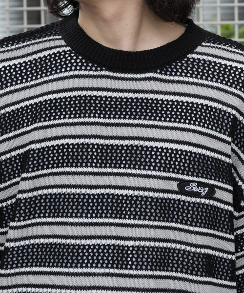 「kutir」 半袖ニット LARGE ライトグレー メンズ