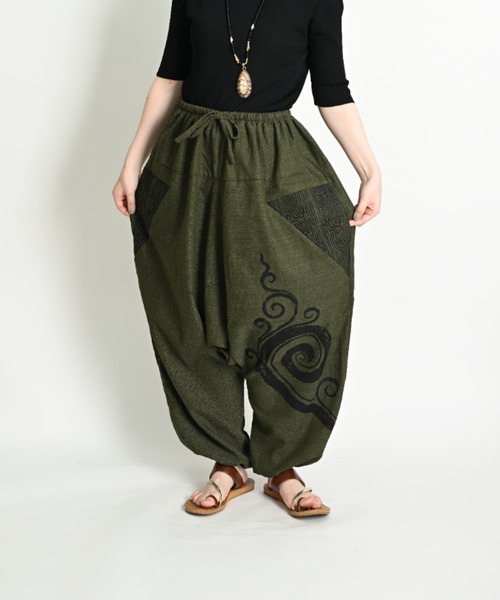 marai（マーライ） パンツ 切り替えワンポイントサルエルパンツ メンズ