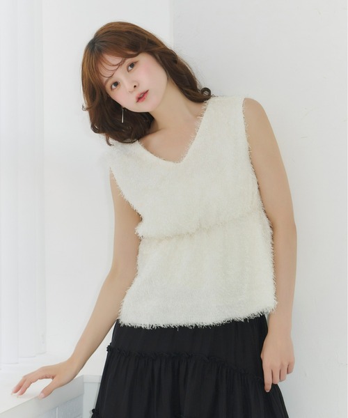 Olu. シャギーリボントップス レディース : ZOZOTOWN Yahoo!店