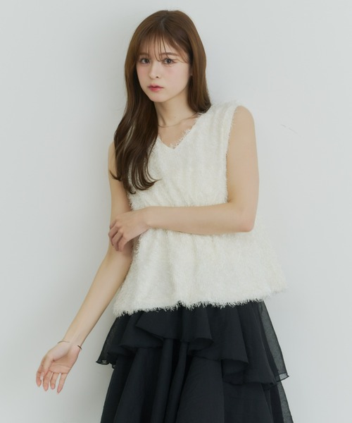 Olu.（オルドット） シャギーリボントップス レディース : ZOZOTOWN