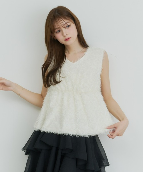 Olu.（オルドット） シャギーリボントップス レディース : ZOZOTOWN