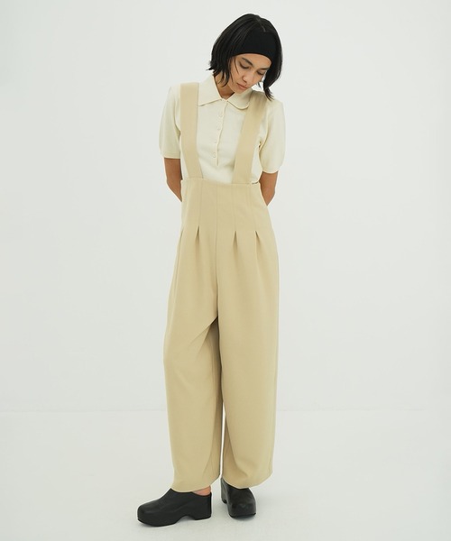 CLANE（クラネ） ワイドパンツ パンツ HIGH WAIST SUSPENDER PANTS