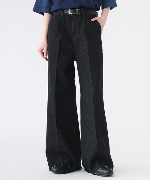 【美品】カットオフ ワイドストレートデニム selle glant（セレグランテ）の「CUT OFF WIDE STRAIGHT DENIM