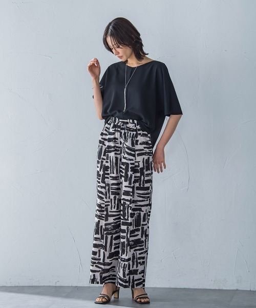 キレイ*リラックス ハーフスリーブブラウス≪洗濯機で洗える≫ LAUTREAMONT ブラウス シャツ キレイ×リラックス ハーフスリーブ