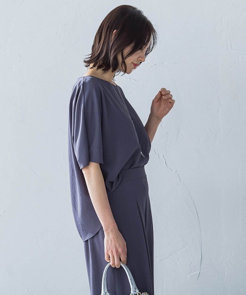 LAUTREAMONT ブラウス シャツ キレイ×リラックス ハーフスリーブ
