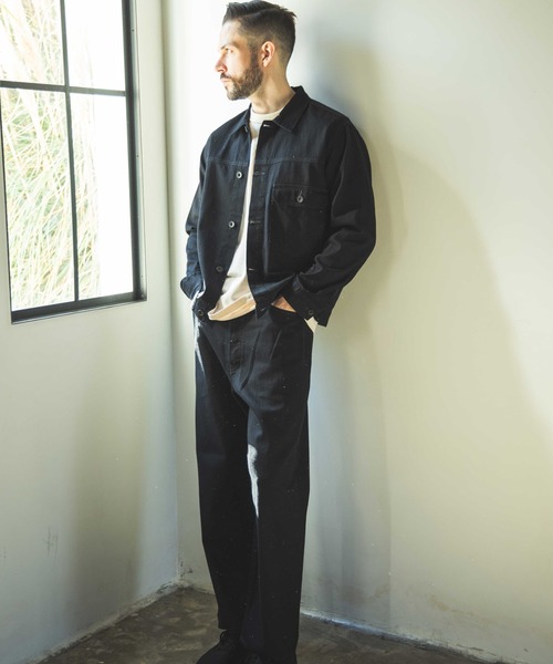 【新品タグ付】MR.OLIVE　メンズ　デニムジャケット　ブラック　M MR.OLIVE」 デニムジャケット SMALL ブラック メンズ