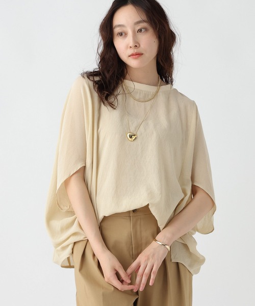 Elura tシャツ シアーメランジプルオーバー/324909 レディース