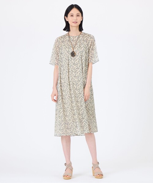 新品☆TRANS WORK トランスワーク/プリントワンピース TRANS WORK（トランスワーク） ワンピース 「L」「ウォッシャブル