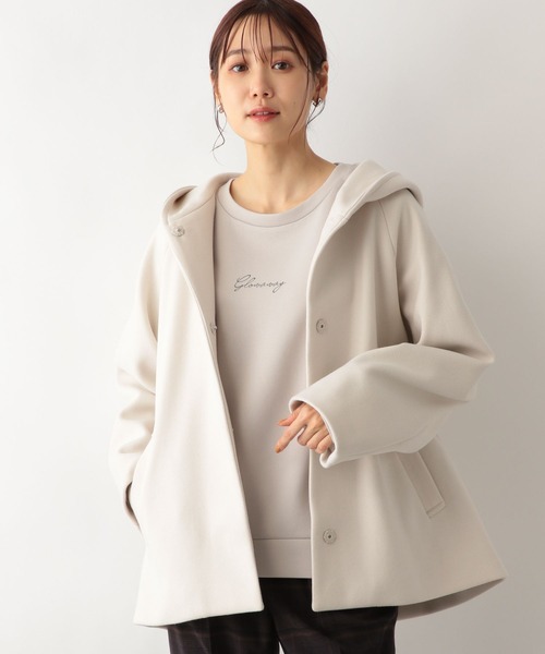 「GLOBAL WORK」 コート MEDIUM グレイッシュベージュ レディース_画像6