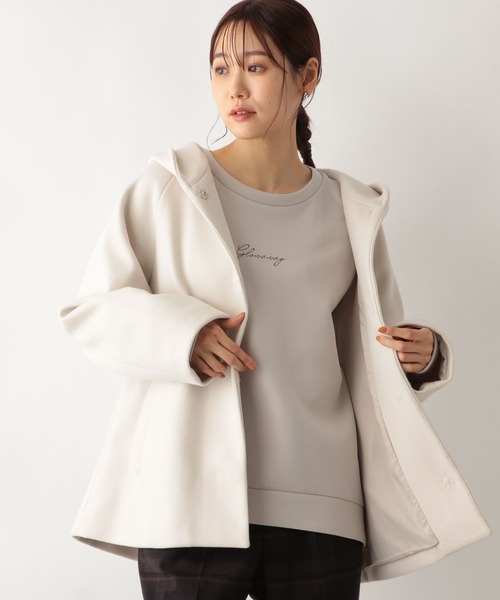 「GLOBAL WORK」 コート MEDIUM グレイッシュベージュ レディース_画像7