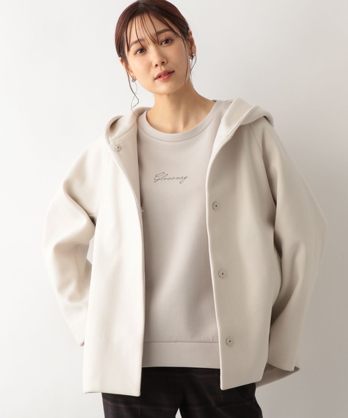 「GLOBAL WORK」 コート MEDIUM グレイッシュベージュ レディース_画像8