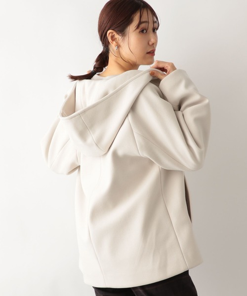 「GLOBAL WORK」 コート MEDIUM グレイッシュベージュ レディース_画像9