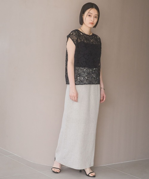 A part by スリットナローリネンスカート A part by｜スリットナローリネンスカート | Rakuten Fashion