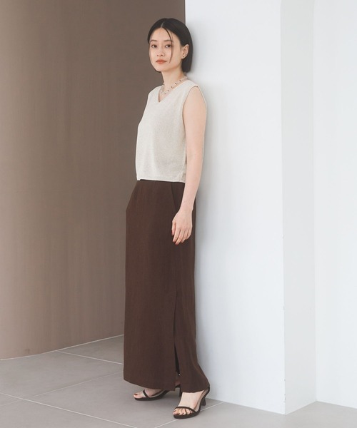 A part by スリットナローリネンスカート A part by｜スリットナローリネンスカート | Rakuten Fashion