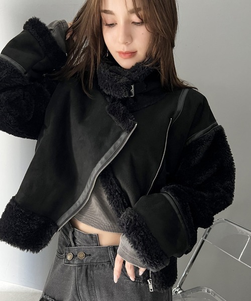 「mily bilet」 ブルゾン MEDIUM アイボリー レディース_画像8