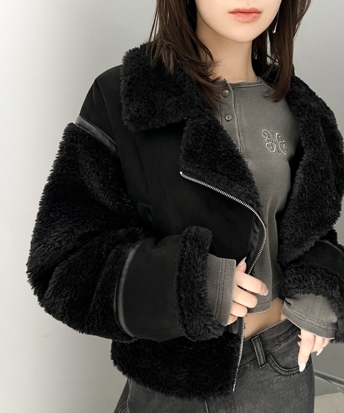 「mily bilet」 ブルゾン MEDIUM アイボリー レディース_画像9