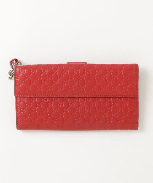 美品 ✨GUCCI マイクロ グッチ シマ 長財布 レッド 赤 エナメル 美品 ✨GUCCI マイクロ グッチ シマ 長財布 レッド 赤 エナメル