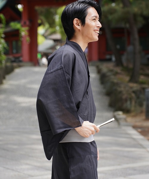 浴衣 フルセット KYOETSU 浴衣 しじら浴衣4点セット メンズ : ZOZOTOWN Yahoo!店