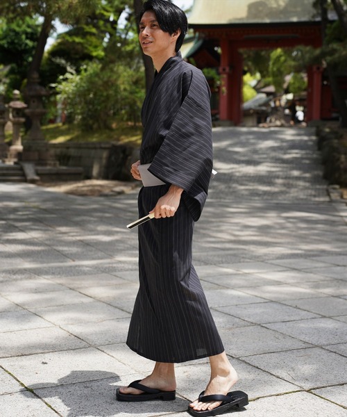 浴衣 フルセット KYOETSU 浴衣 しじら浴衣4点セット メンズ : ZOZOTOWN Yahoo!店