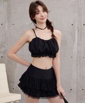 水着 レディース水着 シアーレースフレアハイウ...の詳細画像3