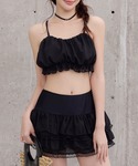 水着 レディース水着 シアーレースフレアハイウ...の詳細画像4