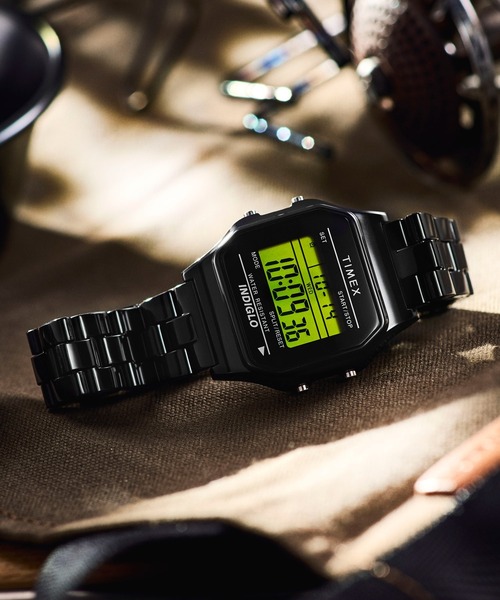 TIMEX デジタル腕時計 ブラック TIMEX 「TIMEX」 デジタル腕時計 FREE ブラック メンズ