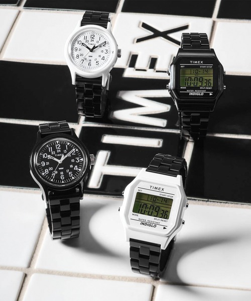 TIMEX デジタル腕時計 ブラック TIMEX 「TIMEX」 デジタル腕時計 FREE ブラック メンズ
