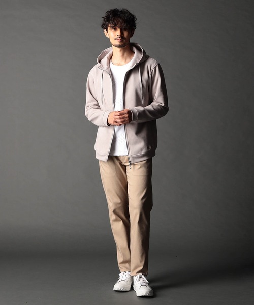 NICOLE CLUB FOR MEN パーカー ライトスウェードジャージ ジップ
