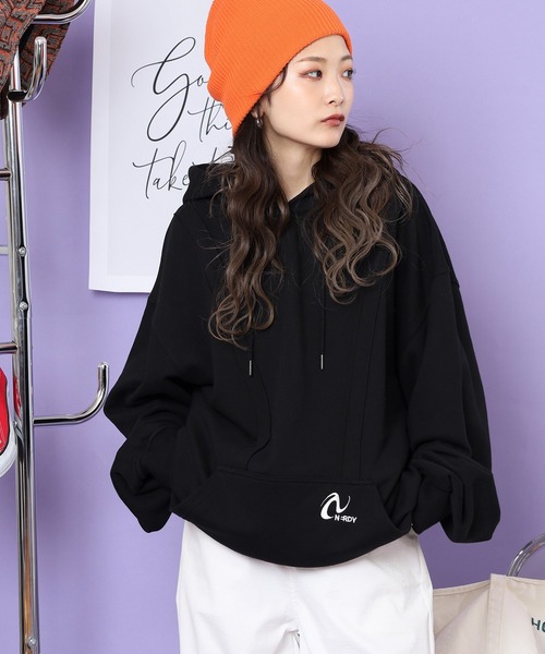 NERDY パーカー パイピングフーディ メンズ レディース : ZOZOTOWN