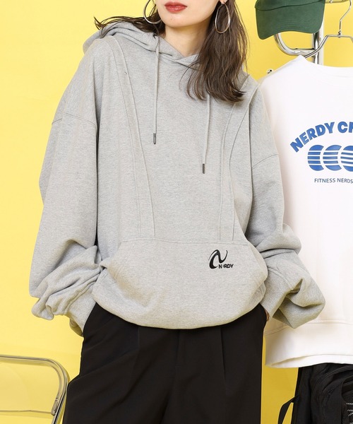 NERDY パーカー パイピングフーディ メンズ レディース : ZOZOTOWN