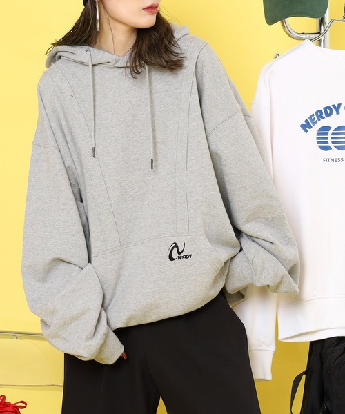 NERDY パーカー パイピングフーディ メンズ レディース : ZOZOTOWN