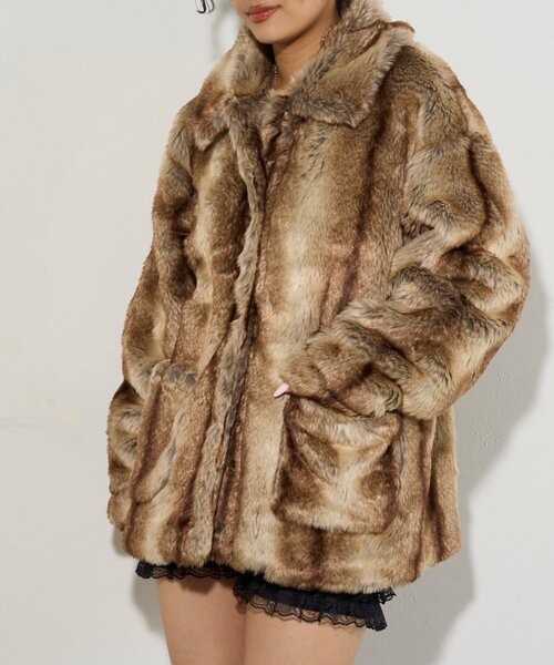 WHO'S WHO galleryフーズフーギャラリー　フェイクファージャケット セール】【2サイズ展開】フェイクファージャケット（ブルゾン）｜WHO'S