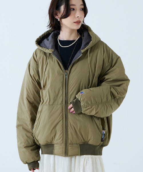 Russell Athleticラッセルアスレティック新品メンズ中綿ジャケットL Unblend】RUSSELL ATHLETIC / ラッセル アスレティック フード付き