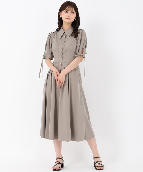 MISCH MASCH ワンピース 2025秋冬新作 袖リボンパフスリーブ