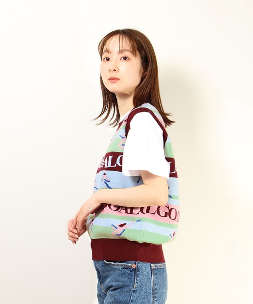 「Common Noun」 ニットベスト L レッド レディース